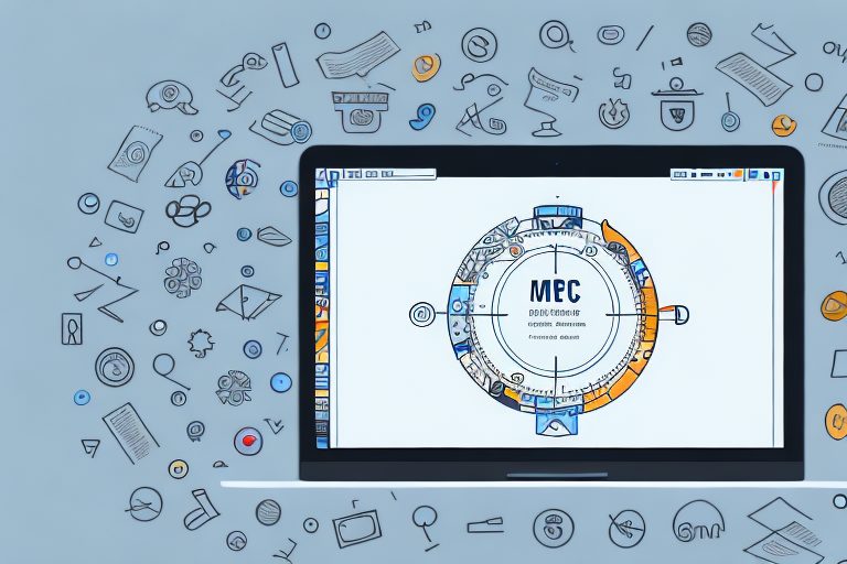 An open mac laptop with a journal app interface displayed on the screen