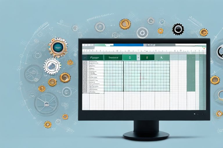 A computer monitor displaying an organized and detailed excel spreadsheet