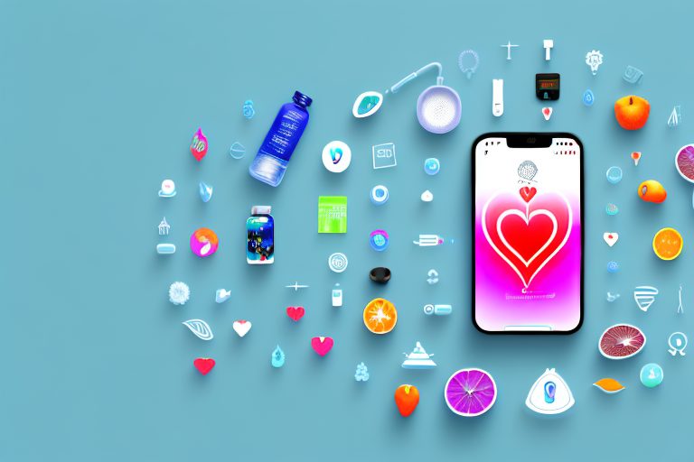 A smartphone displaying a health app icon