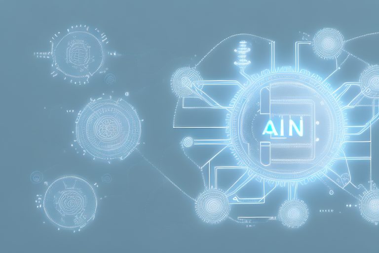 A digital interface featuring ai technology elements