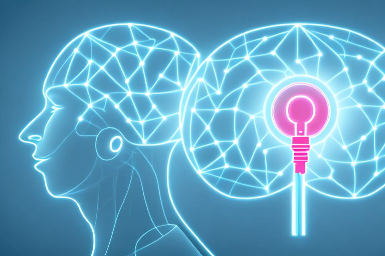 A futuristic ai coach represented as a glowing key