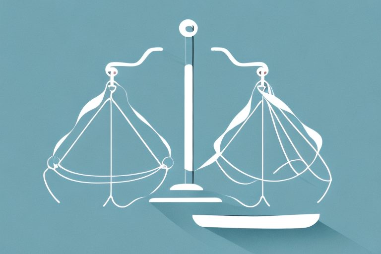 A scale balancing healthy foods and exercise equipment