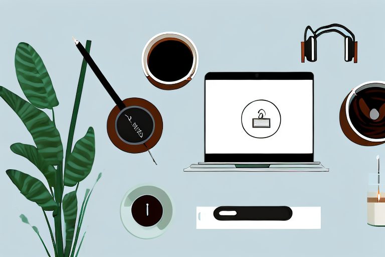 A serene workspace with a laptop