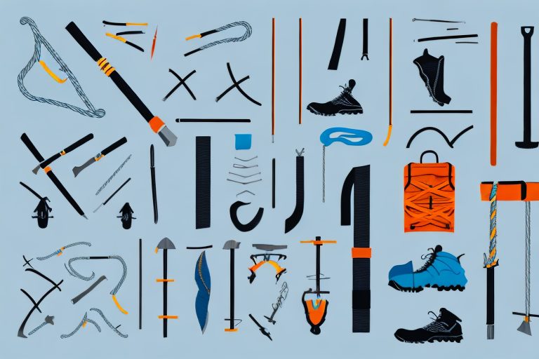 A mountain climber's gear like ropes