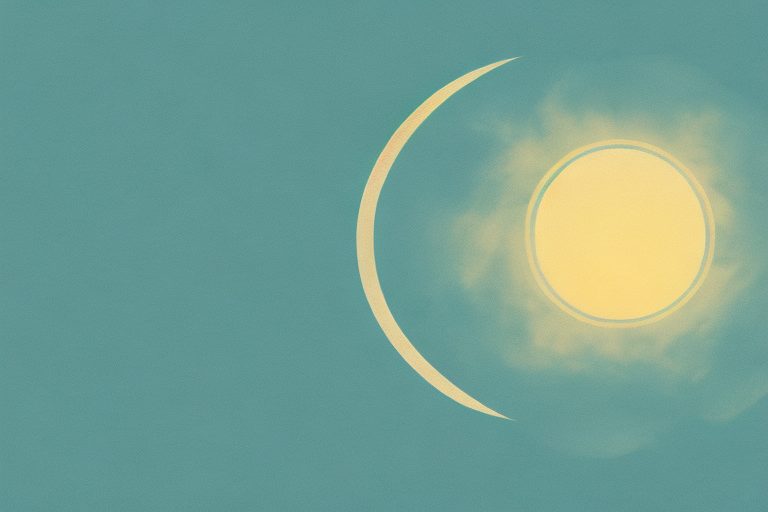 A rising sun over a serene landscape