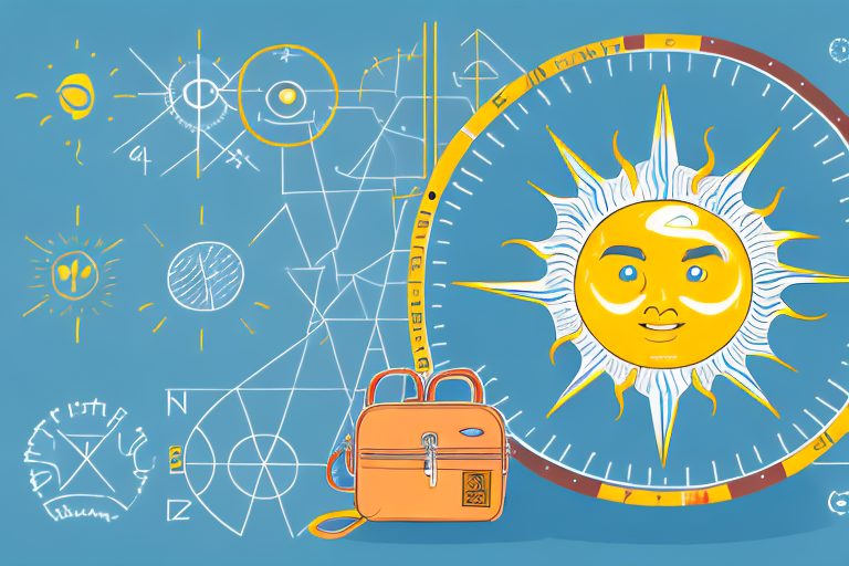 A school backpack filled with symbols of motivation such as a shining sun