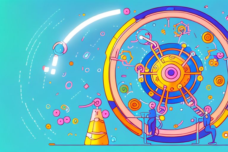 A hamster running on a wheel