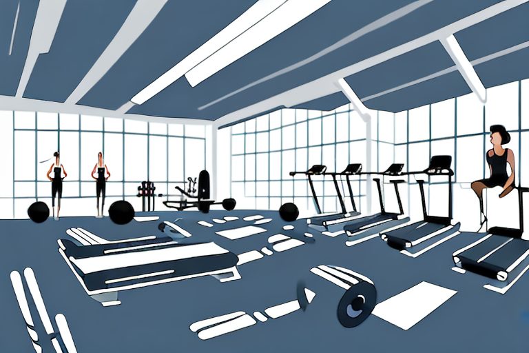 A gym setting with different types of workout equipment like treadmills