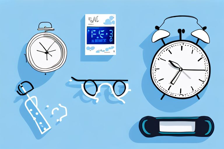A digital alarm clock showing an early morning time