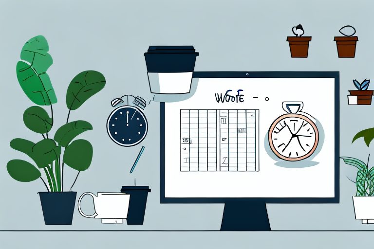 A workspace with a computer