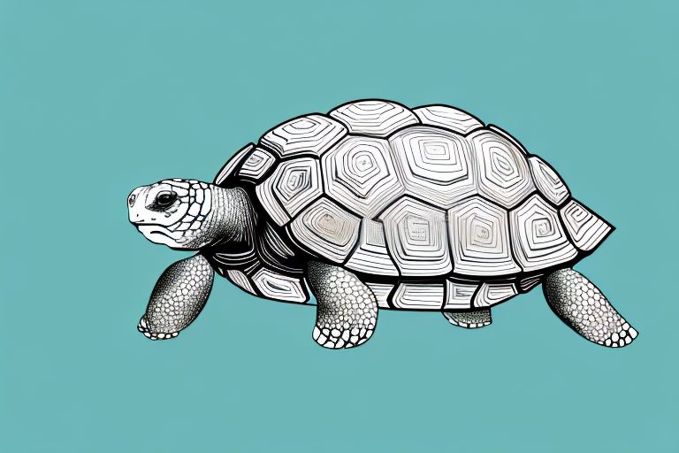 A tortoise with a measuring tape around its shell
