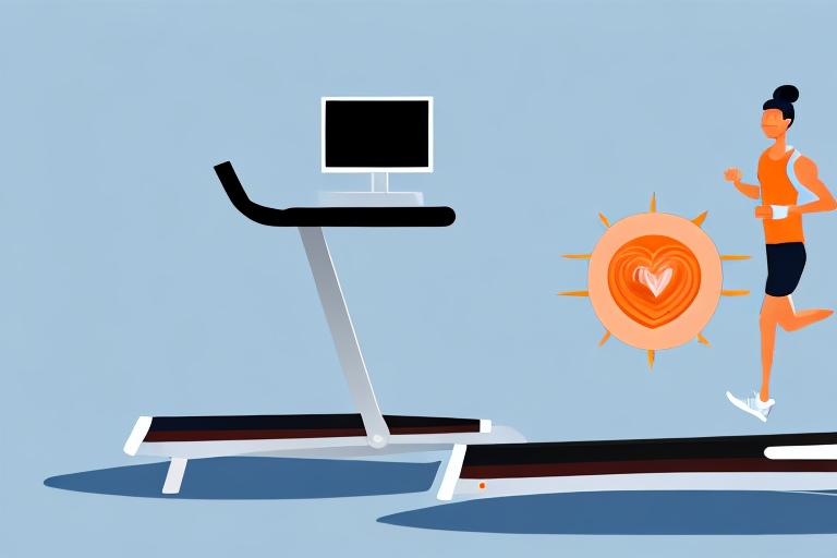 A treadmill with running shoes beside it