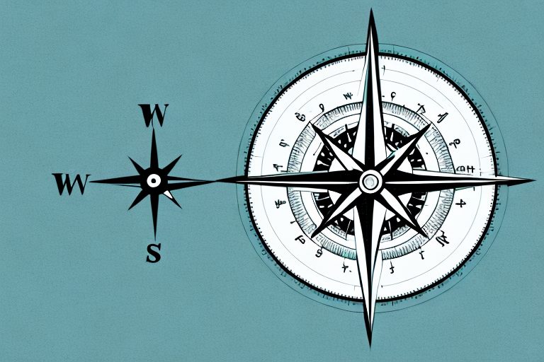 A compass standing firm in a storm