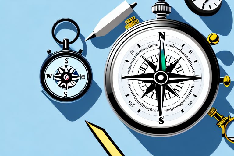 A compass and a stopwatch
