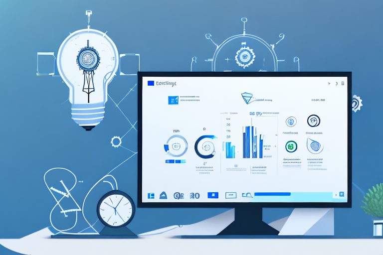 A desktop computer with dynamics 365 interface displayed on the screen