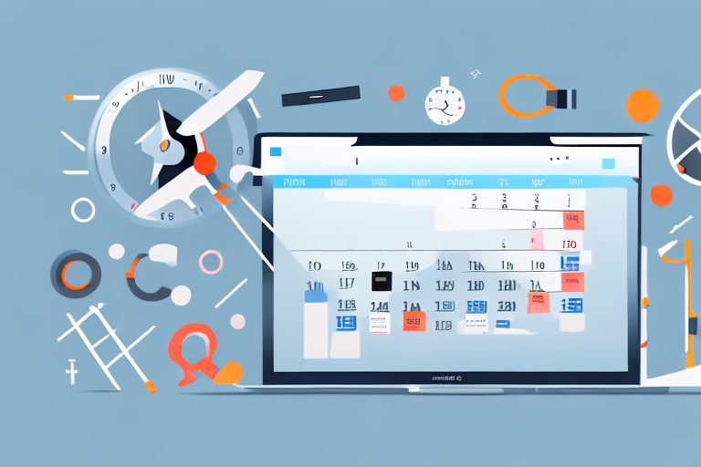 A mac computer with various tools like a calendar