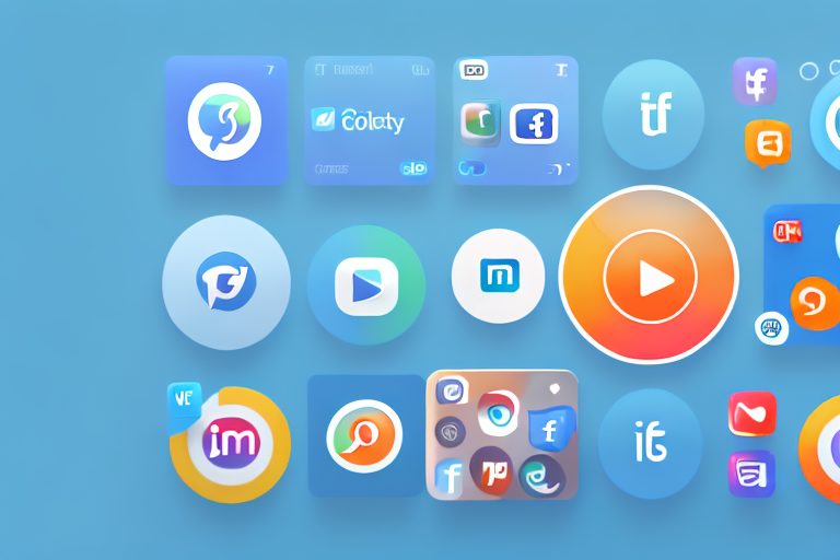 A desktop with ten different digital tools such as a calendar