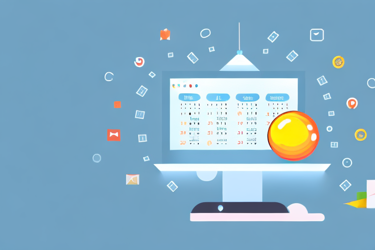 A desktop computer with various productivity tools such as a calendar