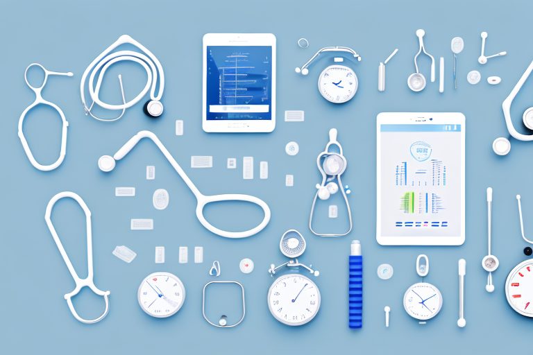 Various nursing tools such as stethoscope