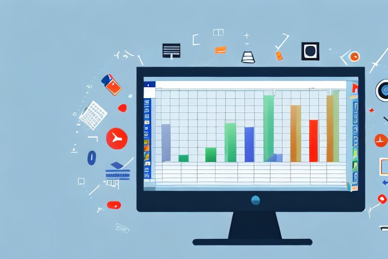 A desktop computer with excel software open on the screen