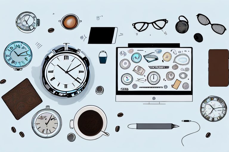 A workspace with various digital tools like a laptop