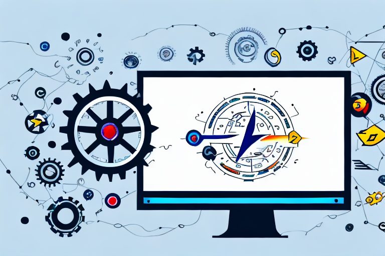 A computer terminal screen displaying various productivity tool icons