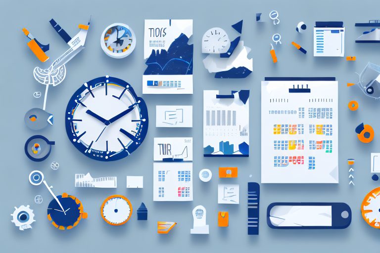 A variety of tairox tools like a clock