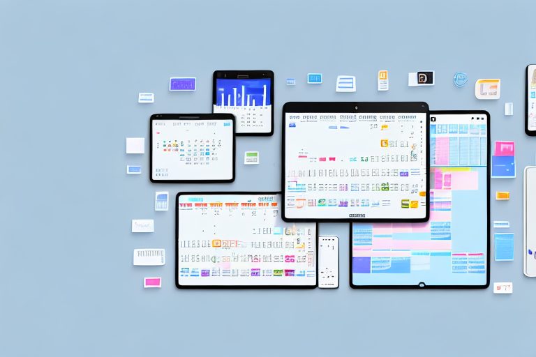 Various digital devices like a laptop