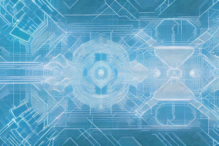 A futuristic hyderabad cityscape intertwined with symbolic ai elements like neural networks and circuit patterns
