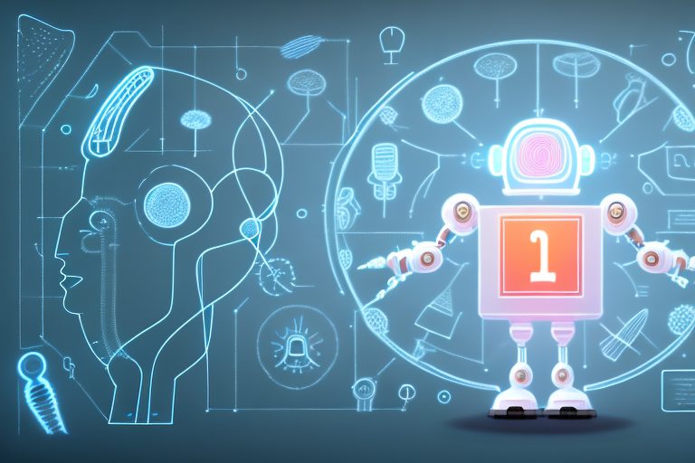 A futuristic ai robot holding a coach's whistle