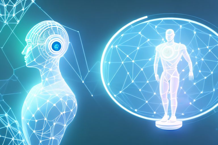 A digital ai coach represented as a futuristic hologram